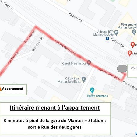 Appartement F2 De Haut Standing En Hypercentre Avec Jardin Prive A 270 M De La Gare De Mantes ! Екстериор снимка